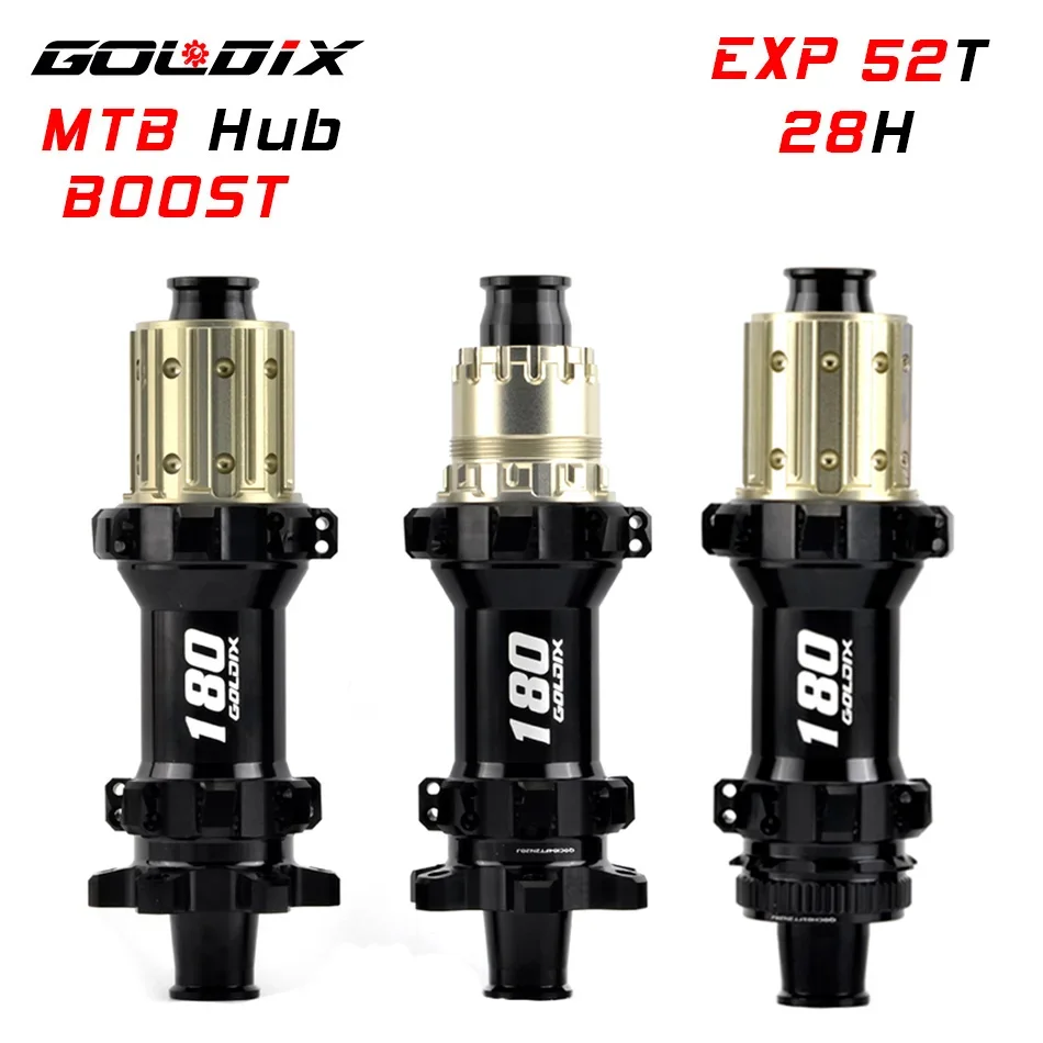 Goldix M180 Mtb Boost Hub 6 Bolt Center Lock Disc 28H Exp Ratchet 52T Mountain Xd Class Bike Hub Per Shimano Sram 11 12 Velocità