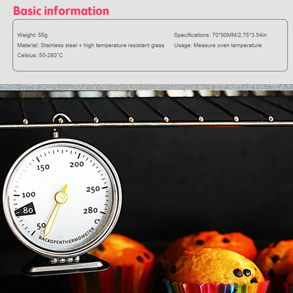 Large Dial Stainless Steel Oven Thermometer