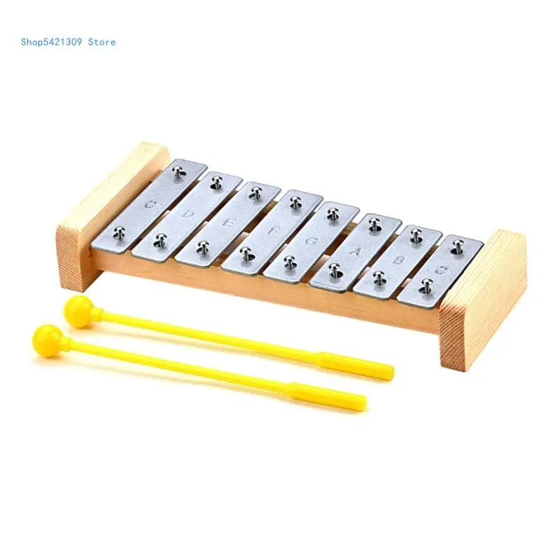 

Деревянный ксилофон 85WA с 2 молотками, обучающая музыкальная игрушка для детей, ксилофон с 8 нотами
