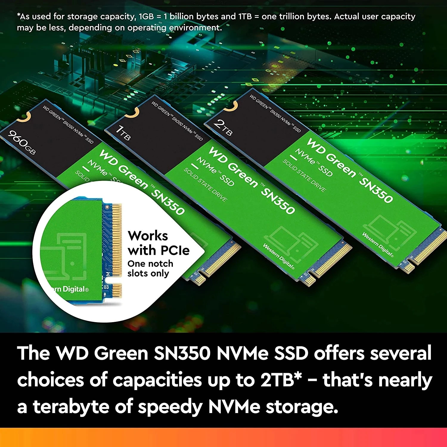 Original Western Digital WD Green SN350 NVMe SSD PCIe 3.0 M.2 2280