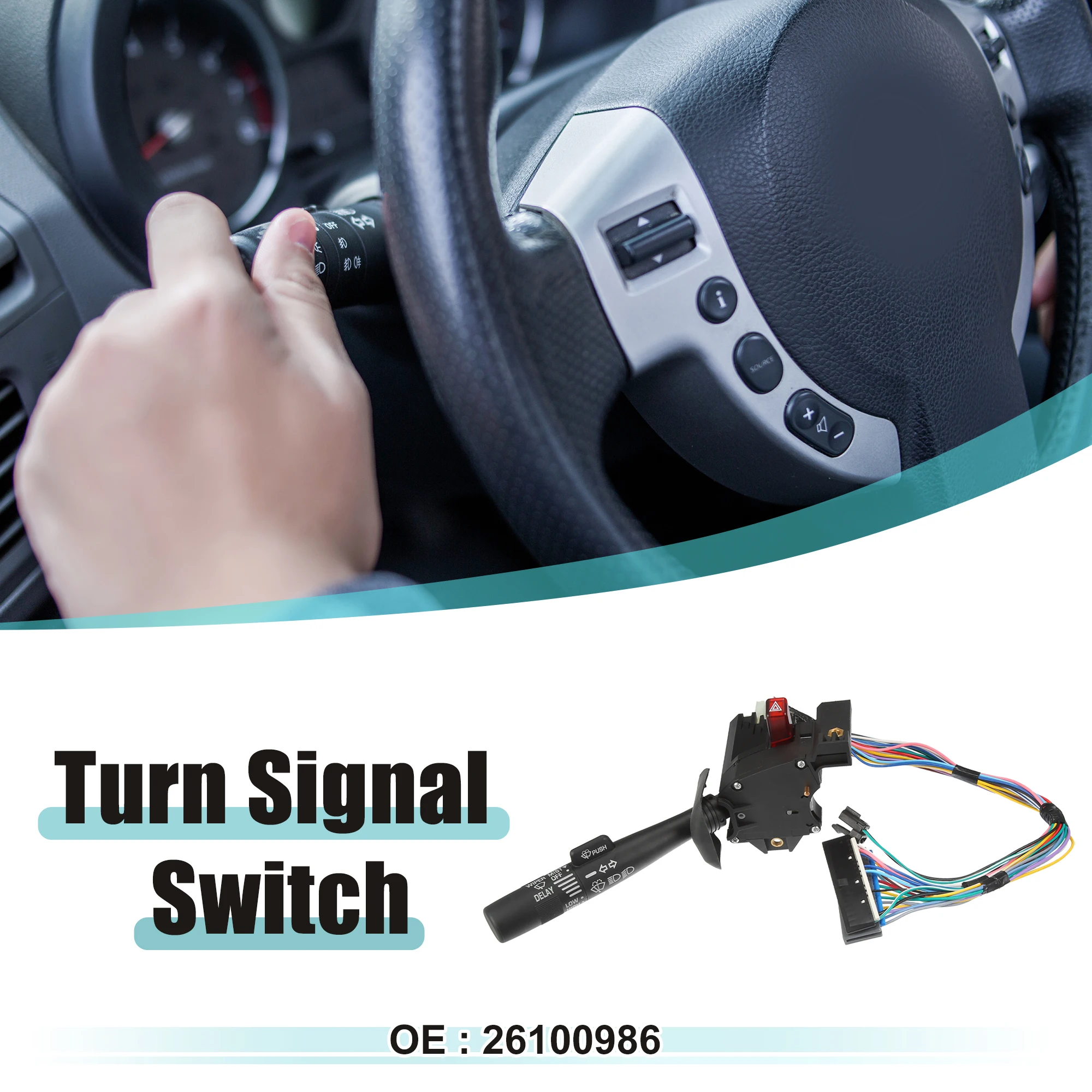 

X Autohaux Car Steering Column Turn Signal Wiper Switch Cruise Control Switch 26100986 for GMC for Chevrolet 1995-2000 Accessory