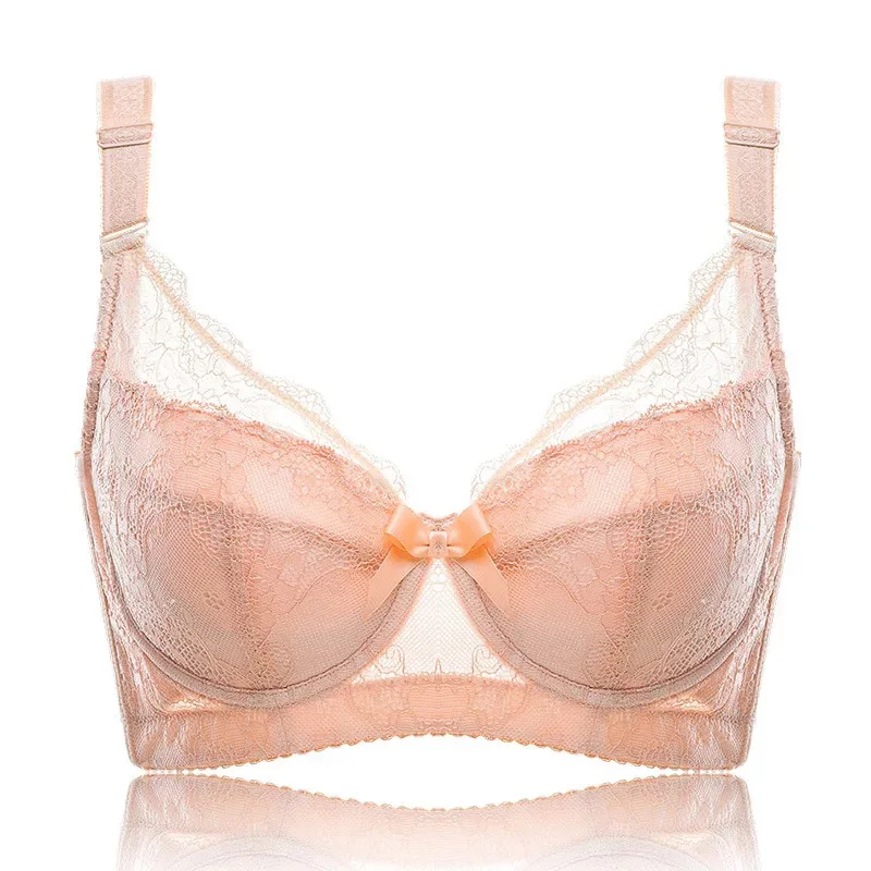 Reggiseno in pizzo da donna a copertura totale con ferretto leggermente imbottito Balconette 34 36 38 40 42 44 46 BBEFGH IJ - immagine 4