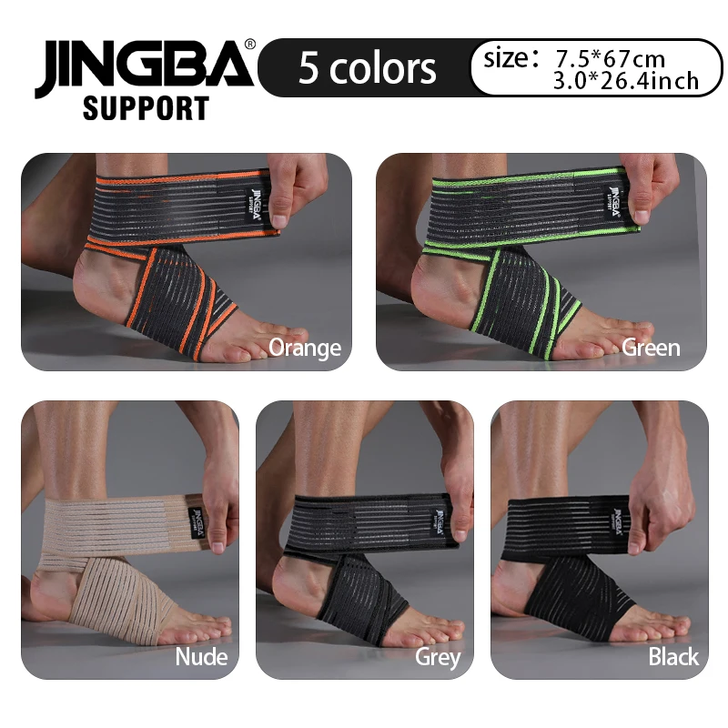 Ankle Bandage 1PCS Professional Sports Strain Wraps Bandages Elastic Ankle Support Pad Protection Ankle Bandage Guard Gym Protection