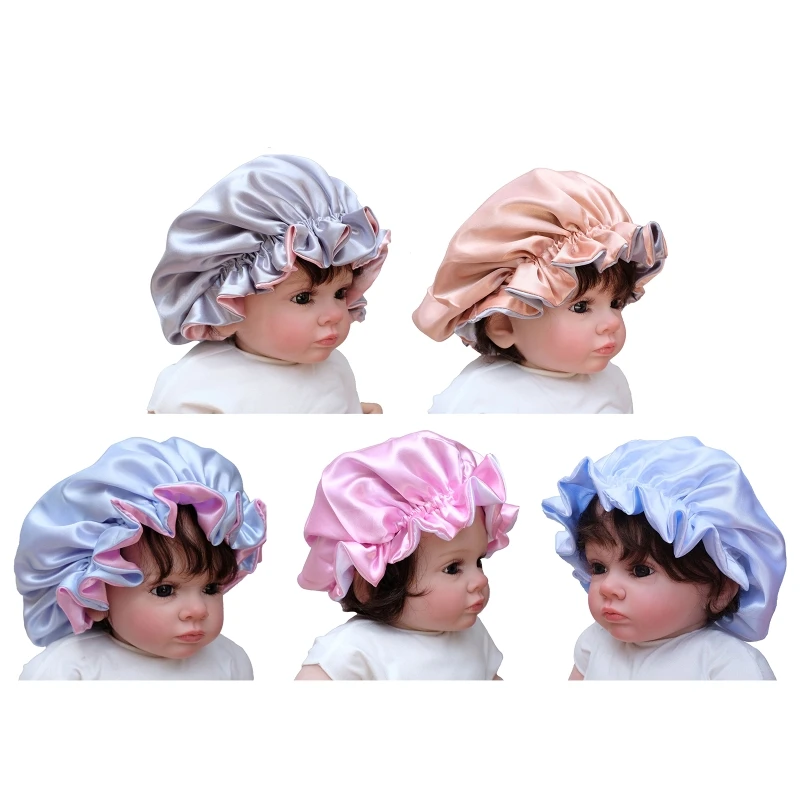 

Kids Hat Elastic Flower Blossom Baby Sleeping Cap Hair Accessory for Toddler Child Washing Shower Supplies