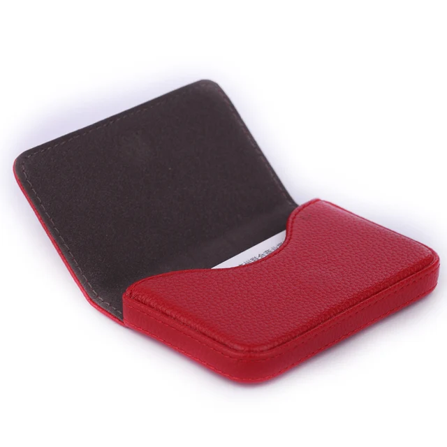 Solid Color PU Leather Business Card Holder Card Book Large Capacity Card Package