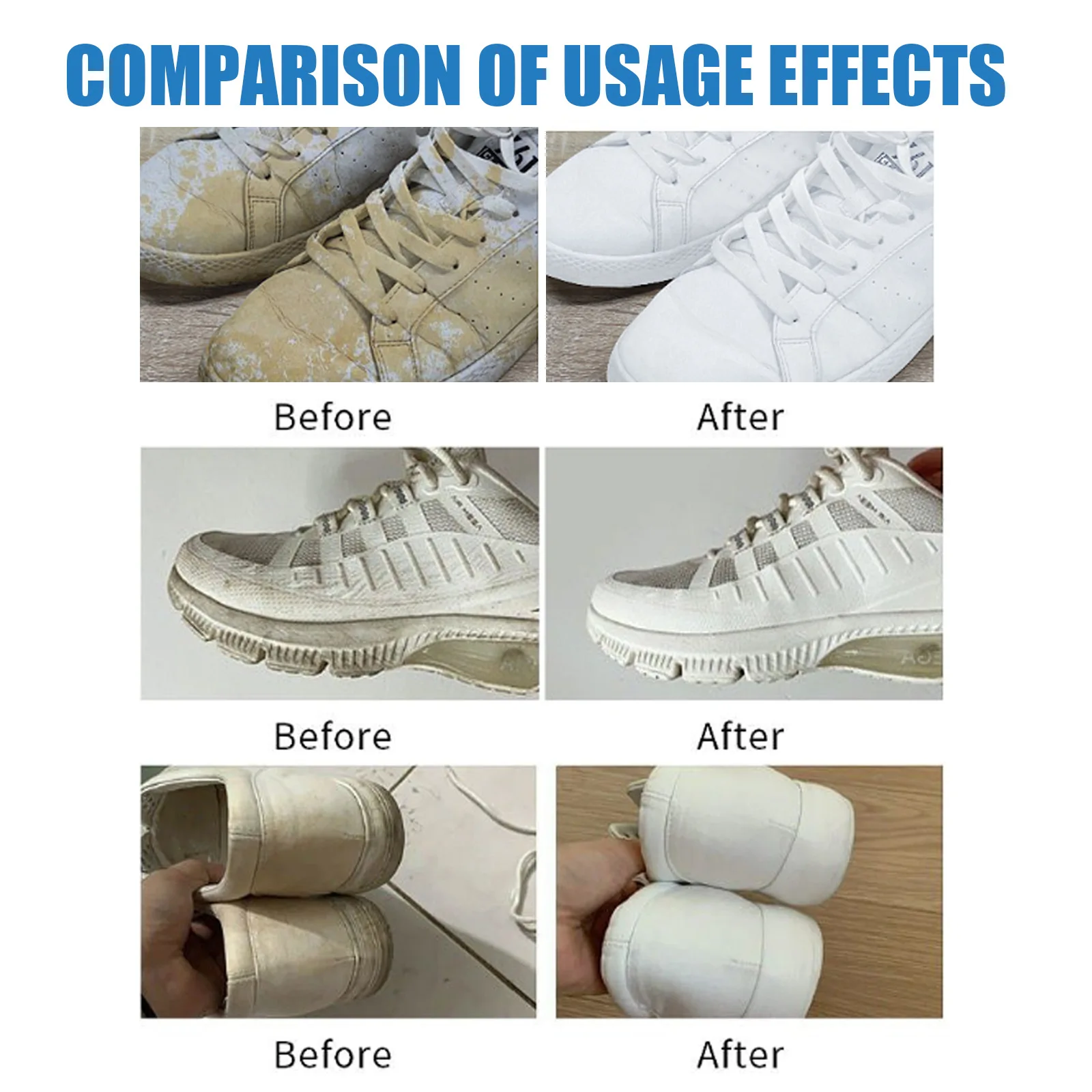 Shoes Cleaning Foam White Shoes Dirt Polish Cleaner Sneaker Yellow Whitening All Purpose Cleansing Canvas Shoes Cleaning Agent 4