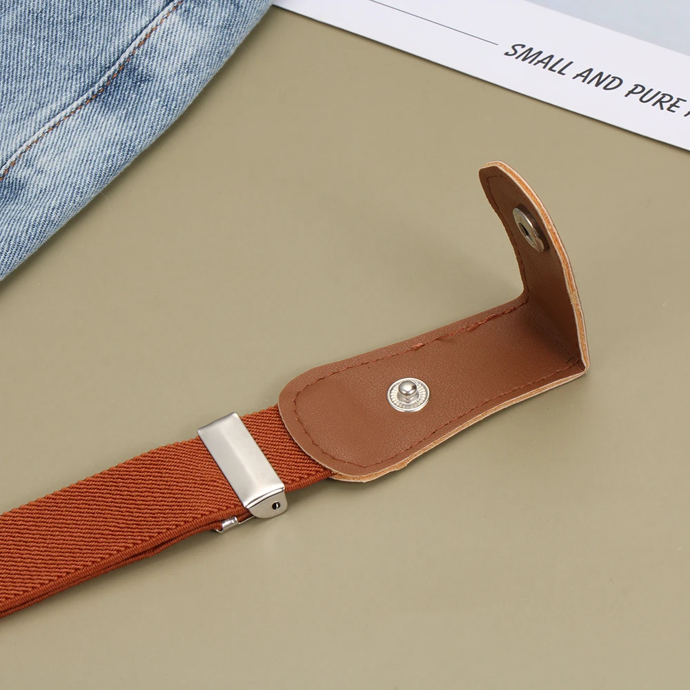 Stretch Canvas Belt Jeans Pants Boys Girls Child Kids Buckle-Free Elastic Belt Adjustable Children Belts