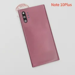 Enhanced Glass Rear Housing Case with Camera Lens for Samsung Galaxy Note10 Series - Back Battery Cover Replacement (Note10 plus pink)