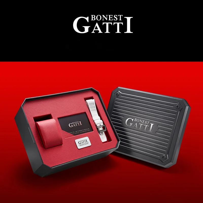 Bonest Gatti 남성용 기계식 뚜르비옹 손목시계, 3M 방수 자동 시계, 럭셔리 시계