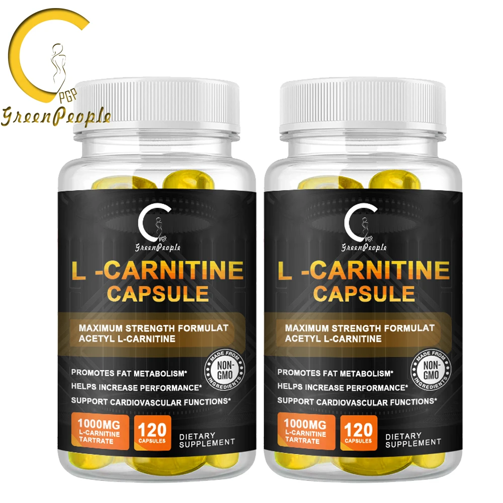 

Free Shipping 2Bottles 120pc L-Carnitine Capsule Fitness Support Weight Management & Heart Health Energy Metabolism Muscle Gain