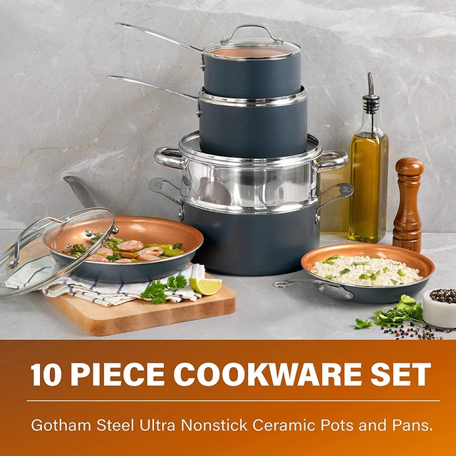 Gotham Steel Grey 6 Piece Nonstick Stackable Bakeware Set