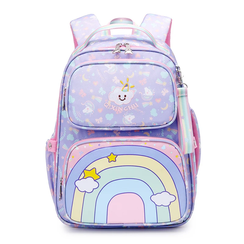 

Rainbow Printed School Bags For Girls Large Capacity Schoolbag For Kids Backpack Children Waterproof Knapsack Mochila Infantil