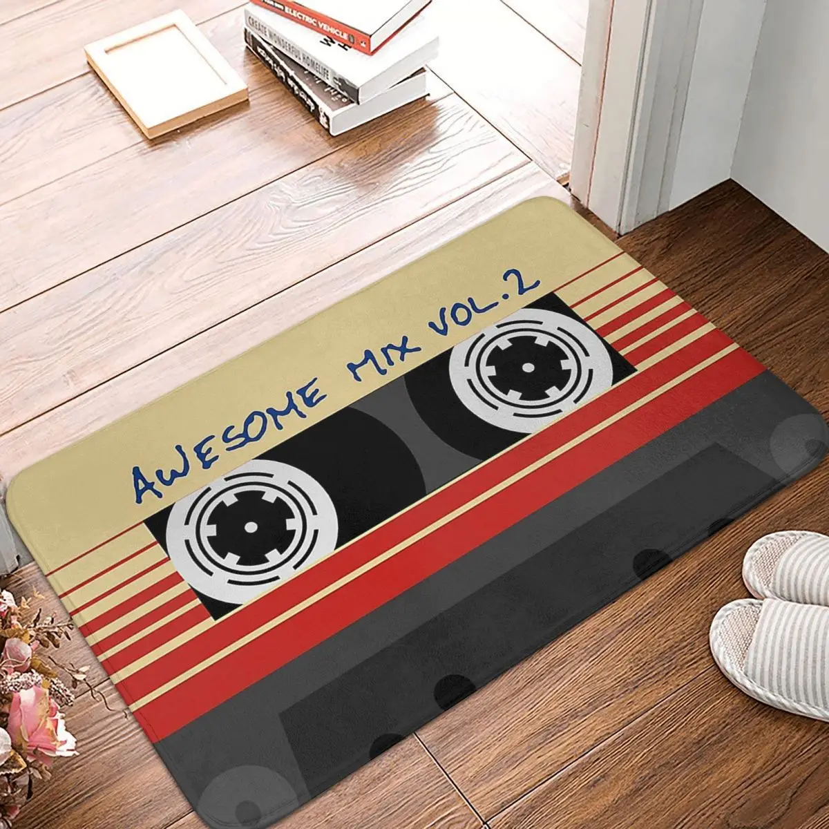 

Awesome, Mixtape Vol 2, Cassette Retro Doormat Rug Carpet Mat Footpad Polyester Non-slip Dust-Proo Entrance Kitchen Bedroom