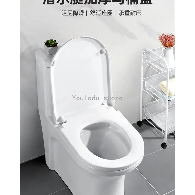 PP Universal Slow-Close Toilet Seat Lid Cover Set Thicken Replacement Antibacterial Square Round O/V Type Toilet Seats