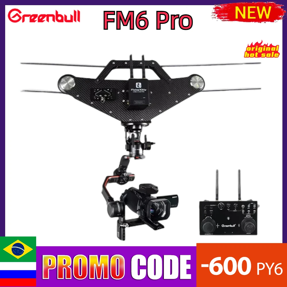 GreenBull FM6 Pro FlyingKitty Cablecam Shooting System W Ronin RS2
