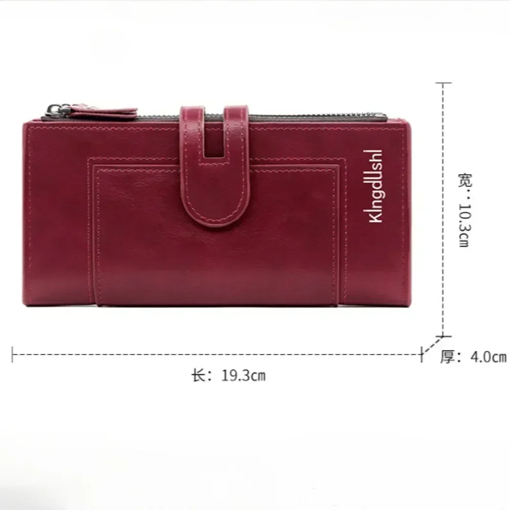 New Vintage Women's Long Wallet European and American Fashion Mobile Phone Bag PU Pido Card Clutch Coin Purse 6