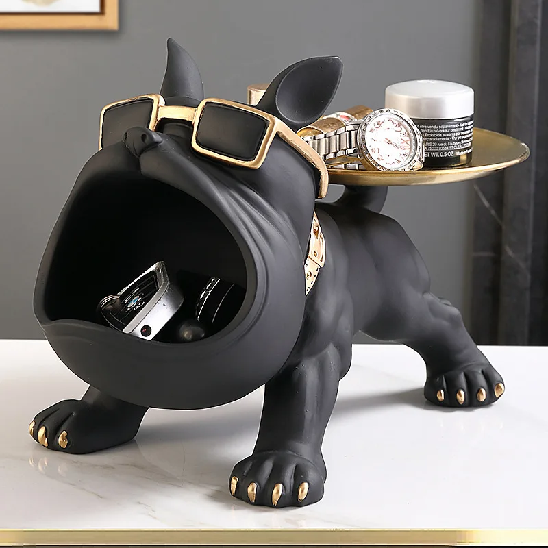 

Room Home Decoration Entry Door Key Storage Ornaments Living Room Light Luxury Shoe Cabinet Entrance Tray Bulldog Gift
