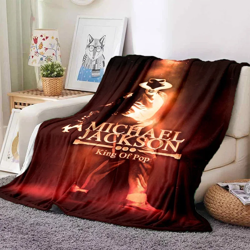 MJ King of Pop Michael Jackson Soft Flannel Blanket for Beds Bedroom Sofa Picnic,Throw Blanket for Cover Outdoors Leisure Gift