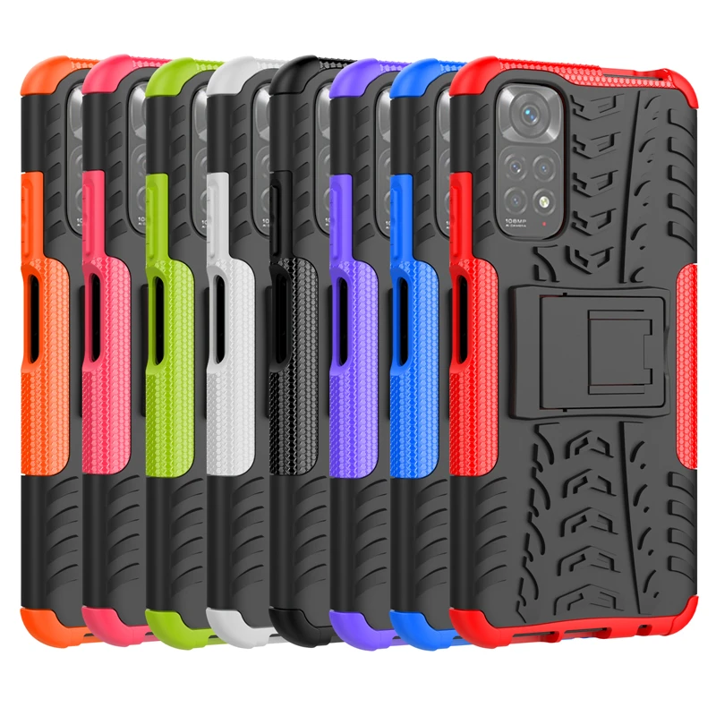 

Чехол для Xiaomi Redmi Note 11S, чехол для Redmi Note 11S, армированный силиконовый резиновый чехол-подставка, защитный чехол, чехол для Redmi Note 11S, чехол