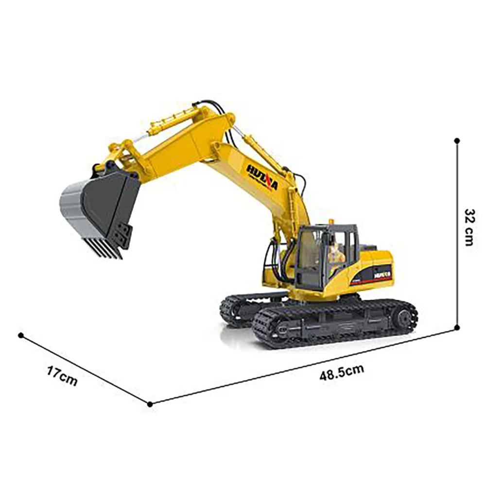 HUINA 1/14 Excavatrice RC 15 Canaux 2.4G - Prête à Rouler