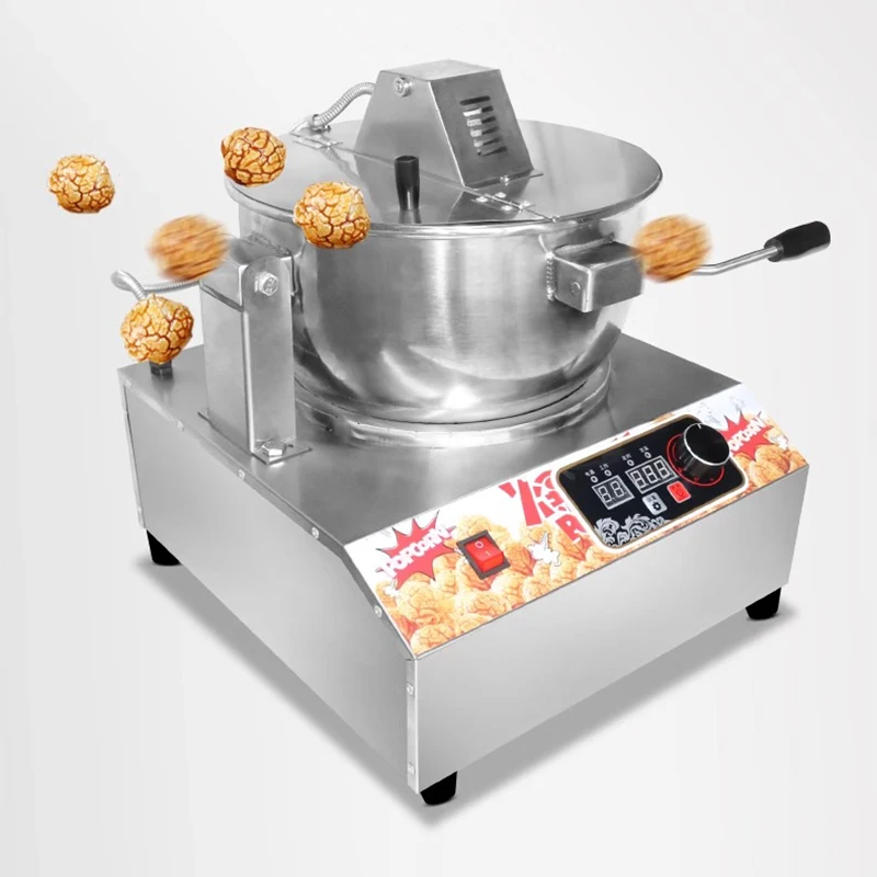 Commercial Popcorn Machine Electromagnetic Model 1kg/time Large Capacity 16 oz Popcorn Maker Cinema Snack Shop Use