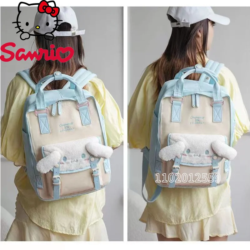 Sanrio Hello Kitty New Cute 3D Backpack Luxury Brand Women's Backpack Cartoon Fashion Girls' Backpack Girls' Schoolbag