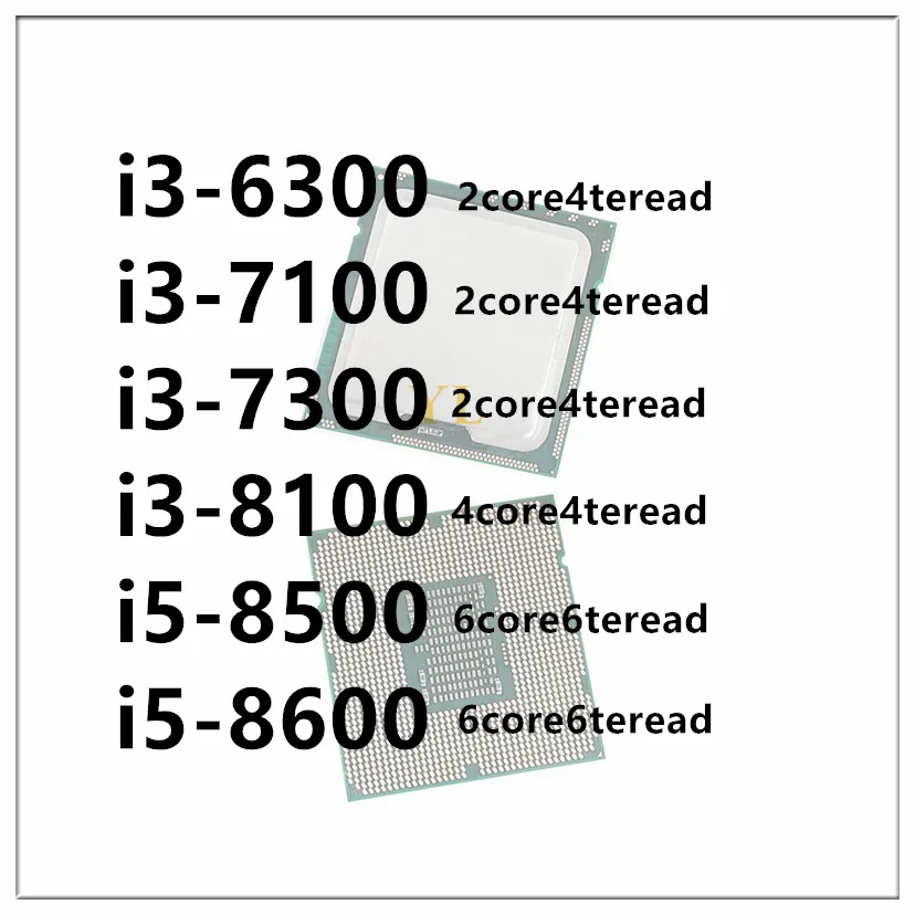 1pcs i3-6300 i3-7100 i3-7300 i3-8100 i5-8500 i5-8600 intel xeon processors