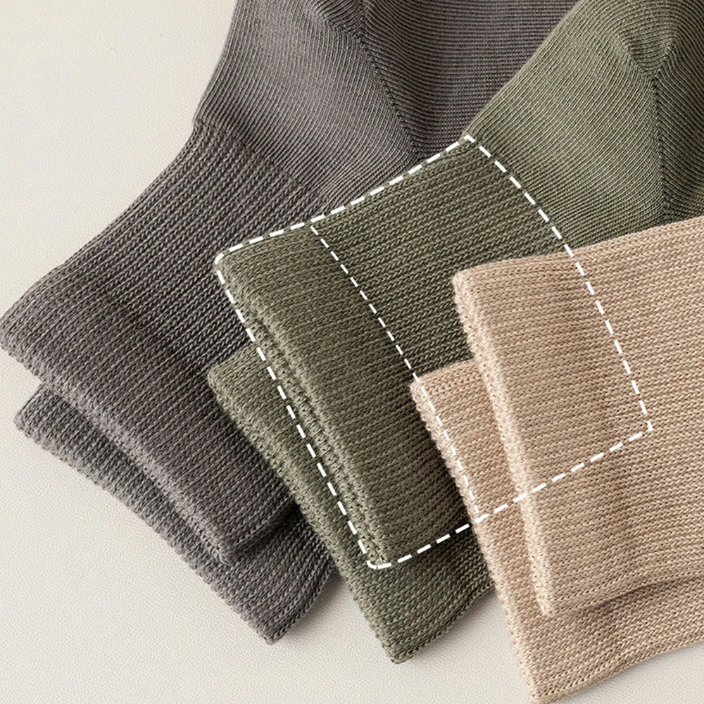 5Pair Men Cotton Socks Business Casual Low Tube Soft Simple Fashions Sports Socks Solid Color Harajuku Deodorant Long Socks Gift