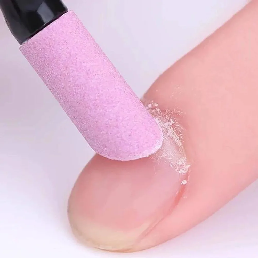 1/5개 네일 파일 큐티클 스톤 푸셔 네일 샌딩 스틱 네일 아트 펜 큐티클 제거 트리머 버퍼 매니큐어 도구