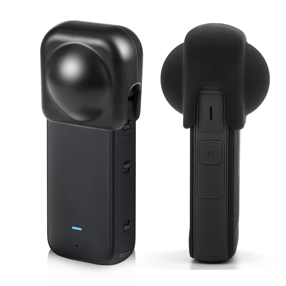 렌즈 캡이 있는 실리콘 커버 케이스, 스크래치 방지 보호대 케이스, Insta360 X4 용 모든 원형 보호 카메라 보호 액세서리