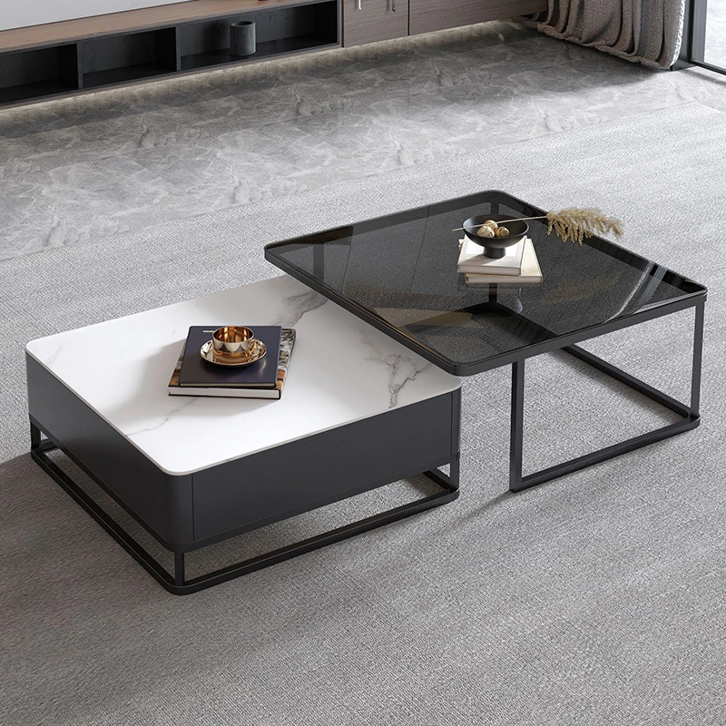 

Extendable Design Coffee Tables Luxury Organizer Marble Adjustable Coffee Table Unique Space Saving Table Basse Home Furniture