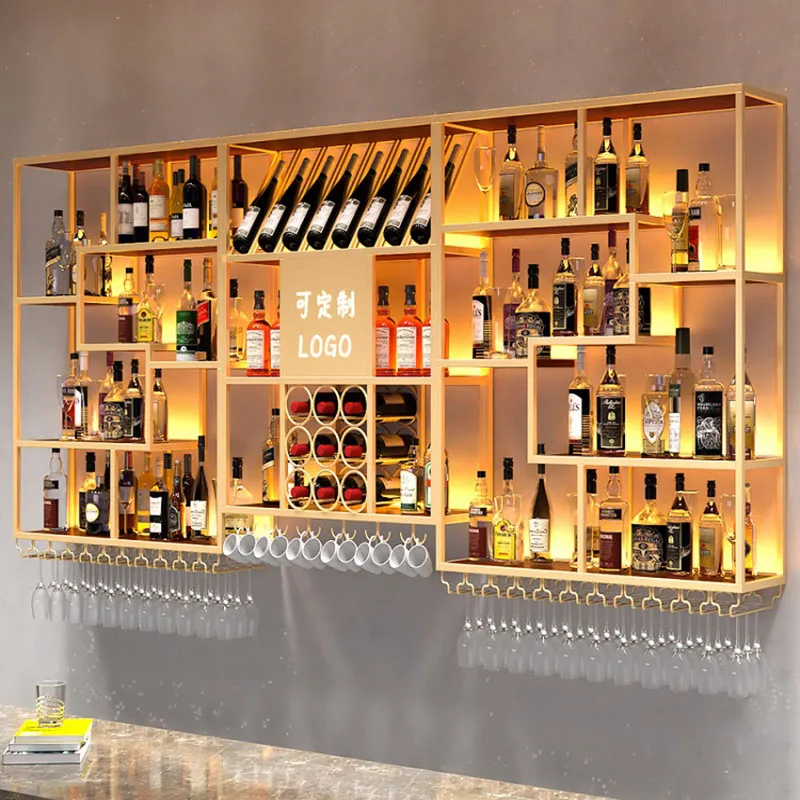 

Salon Drink Wine Rack Corner Cocktail Commercial Display Wine Cabinets Whisky Storage Cremalheira De Vinho Living Room Furniture