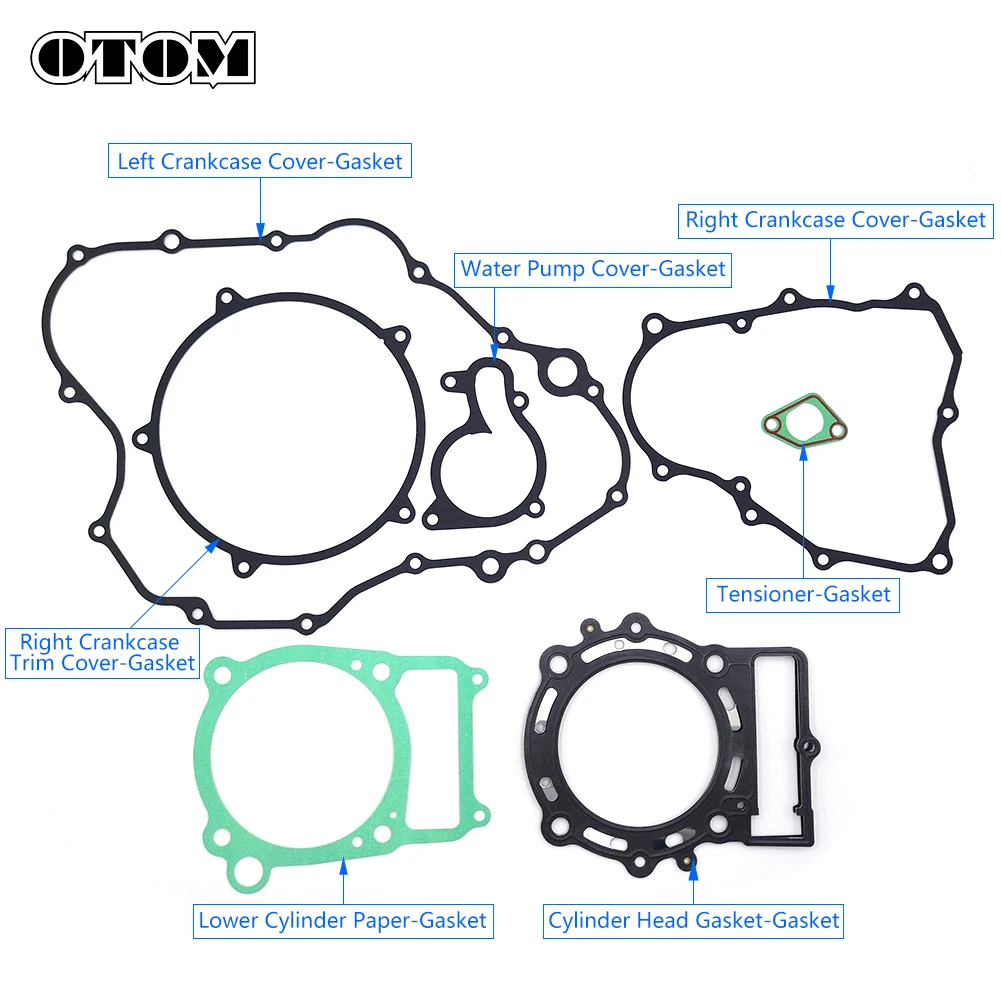 OTOM Motorcycle Engine Accessories Complete Gasket Kit Top Bottom End Full Machine Pad Seal Set For ZONGSHEN NC450 ZS194MQ KAYO