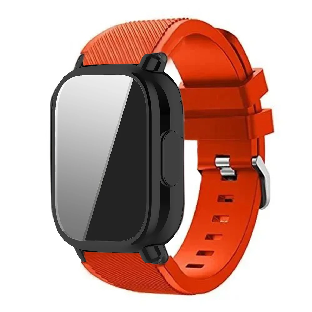 Enhanced Protective Case with Silicone Sport Strap - Full Cover Screen TPU Soft Shell and Breathable Band