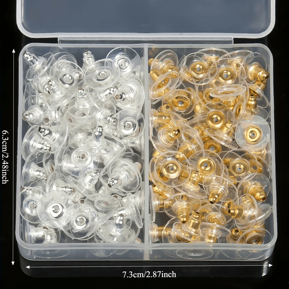 160Pcs 11X6Mm Silicone Earring Backs With Pad Replacement Earring Stoppers For Jewelry Making Diy Earring Findings Supplies