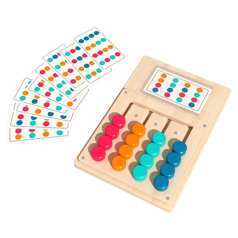 Montessori Wooden Color Shape Matching Cognition Learning Game Board Early Stimulate Children Brain Logic Thinking Develop Toys 5