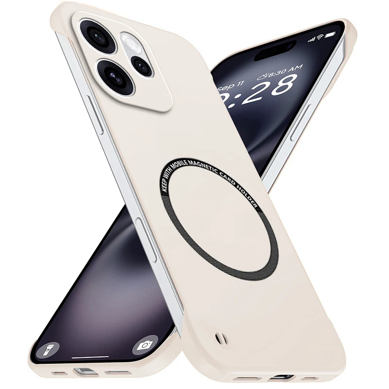 Ultra Thin Frameless Magnetic Case - Super Light Matte Hard Cover with Back Bumper Skin
