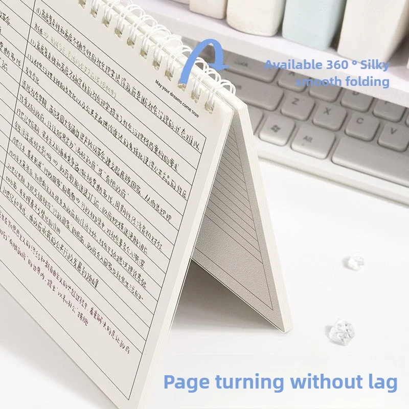 120 pagine 60 fogli 2 stili Lista delle cose da fare Notebook con linea/griglia ribaltabile superiore ispessita per studenti universitari e uso quotidiano in ufficio - immagine 2