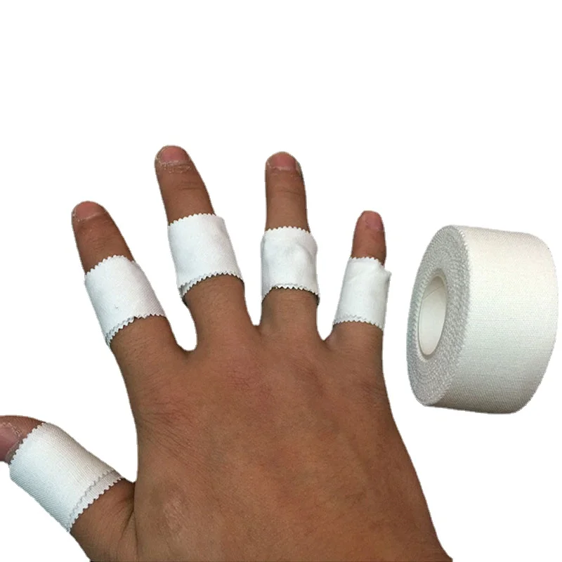 1 Pc Athletic Tape White Cotton Muscle Elastic Wrist band Adhesive Elastic Bandage Knee Wrist Support Easy Tearing Wound Care