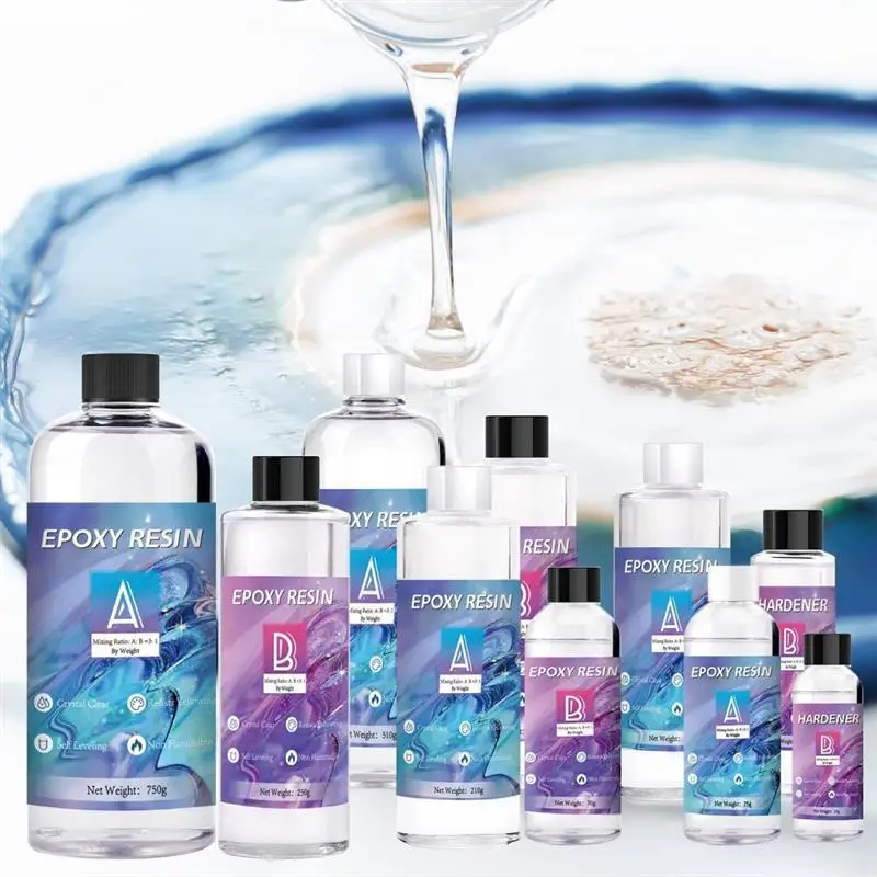 Description Picture 3 of item3:1 AB Glue Epoxy Resin Crystal Glue High Adhesive Hardener DIY Epoxy Resin Mold Jewelry Making Supply 100g/280g/400g/680/1000g