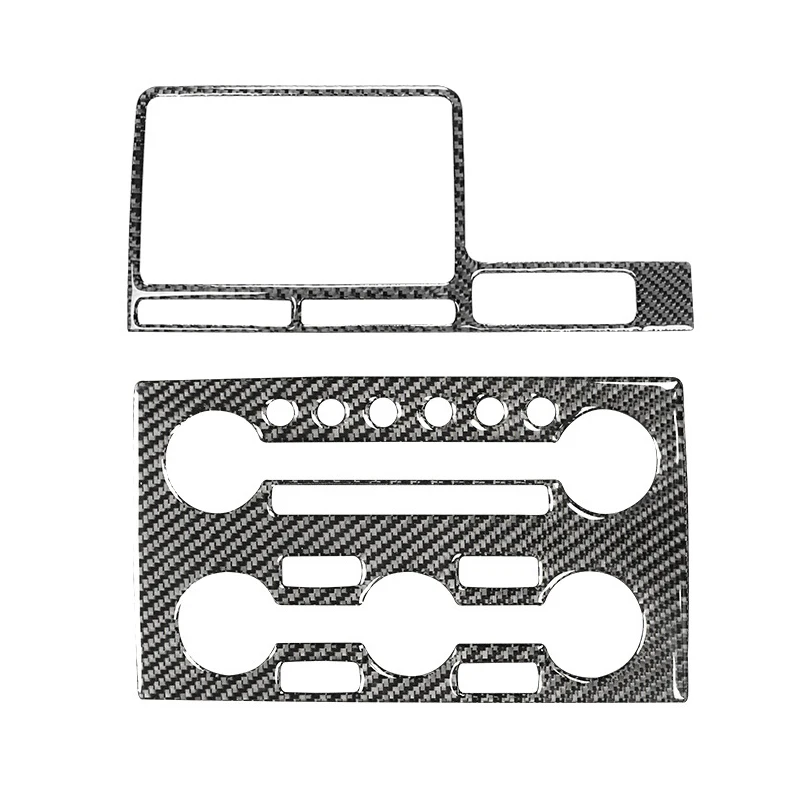 

for Nissan GTR R35 2009-2015 Carbon Fiber Radio Control Console Sticker Navigation Surround Cover Trim Frame Black