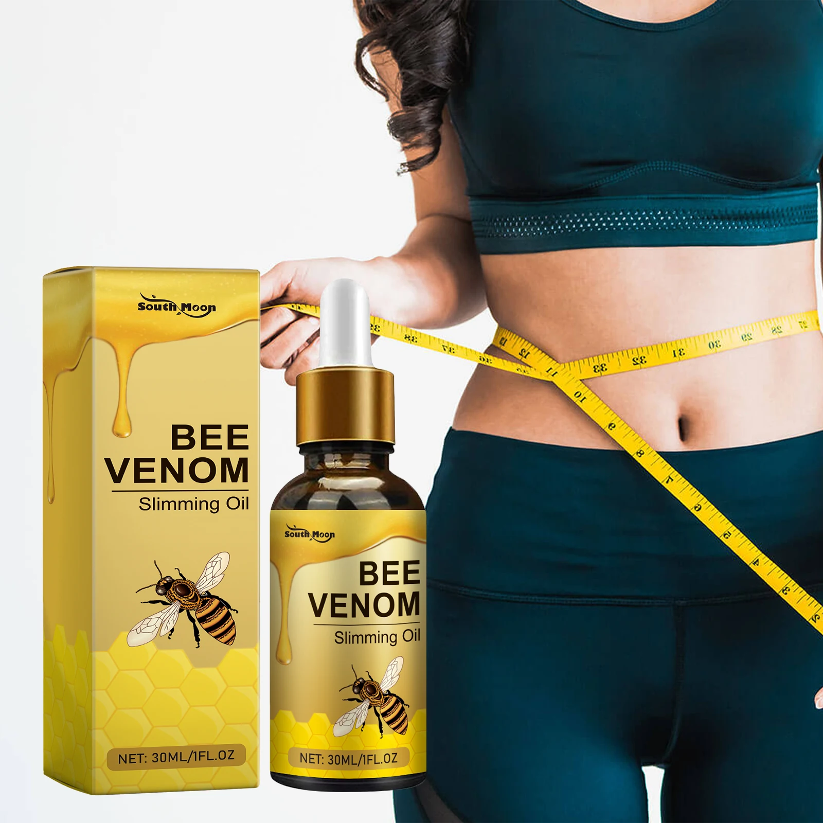 Bee Venom Massage Essential Oil Waist Belly Slimming Cream Body Fat Anti Cellulite Cream Slimming Fat Burner Loss Weight weight loss products massage cream