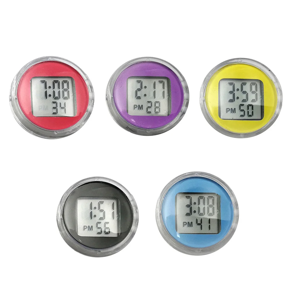 Motorcycle Bike Digital Display Clock Watch 1Pc Motorcycle Decoration Auto Car Interior Accessories