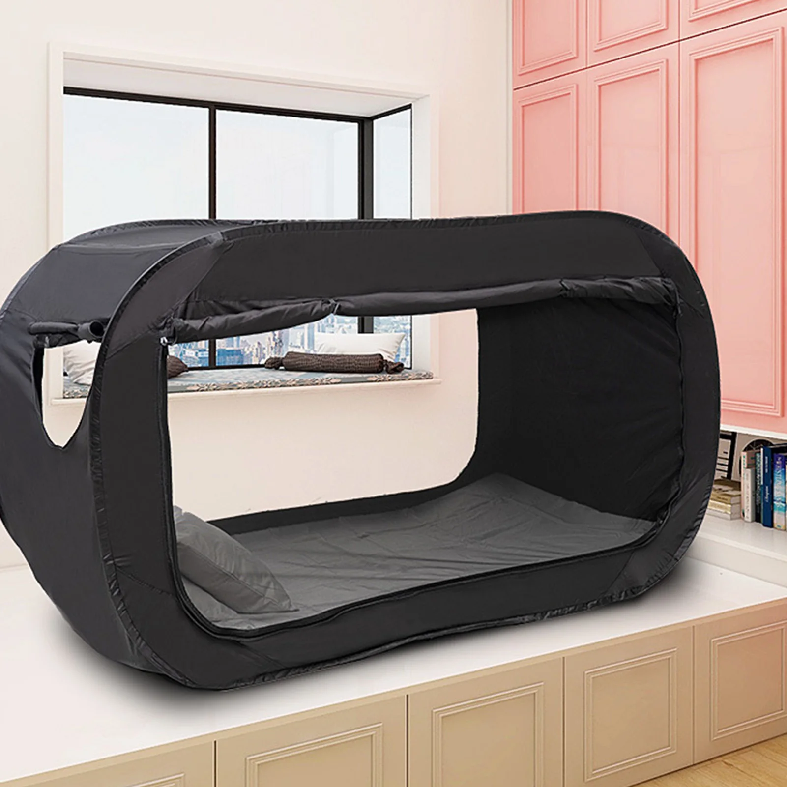 Tente de lit de confidentialité pliante extérieure Camping tente de lit d'ombrage entièrement fermée pour enfants et adultes tente de lit de confidentialité pliante