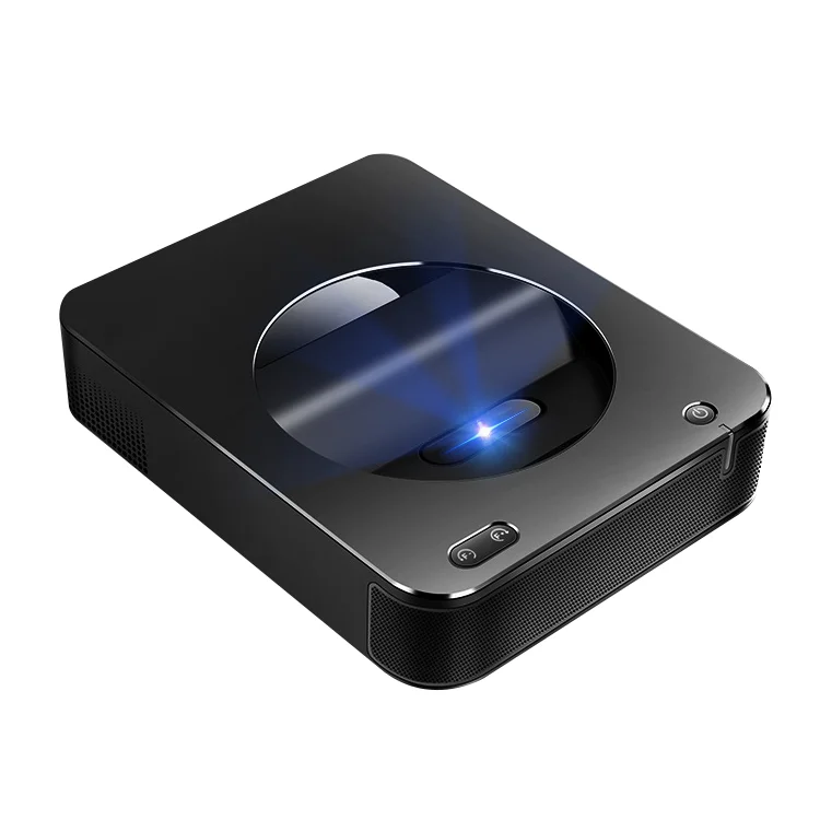 블랙 디지털 휴대용 HD DLP LED 호텔 사무실 스크린 터치 스마트 비디오 프로젝터, T6A
