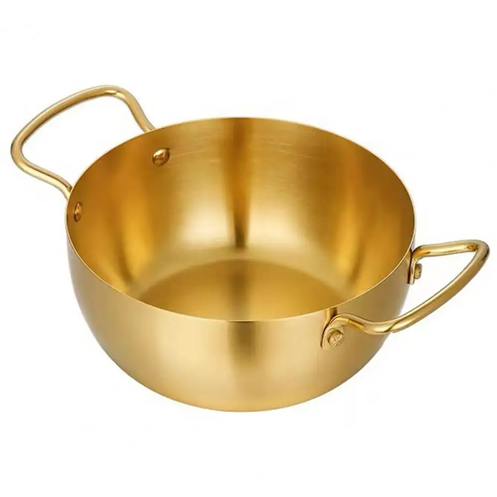 Stainless Steel Seafood Rice Pot Home Cooking Paella Pan Picnic Snack Plates Cookware Saucepan Dry Pots with Handle for Kitchen