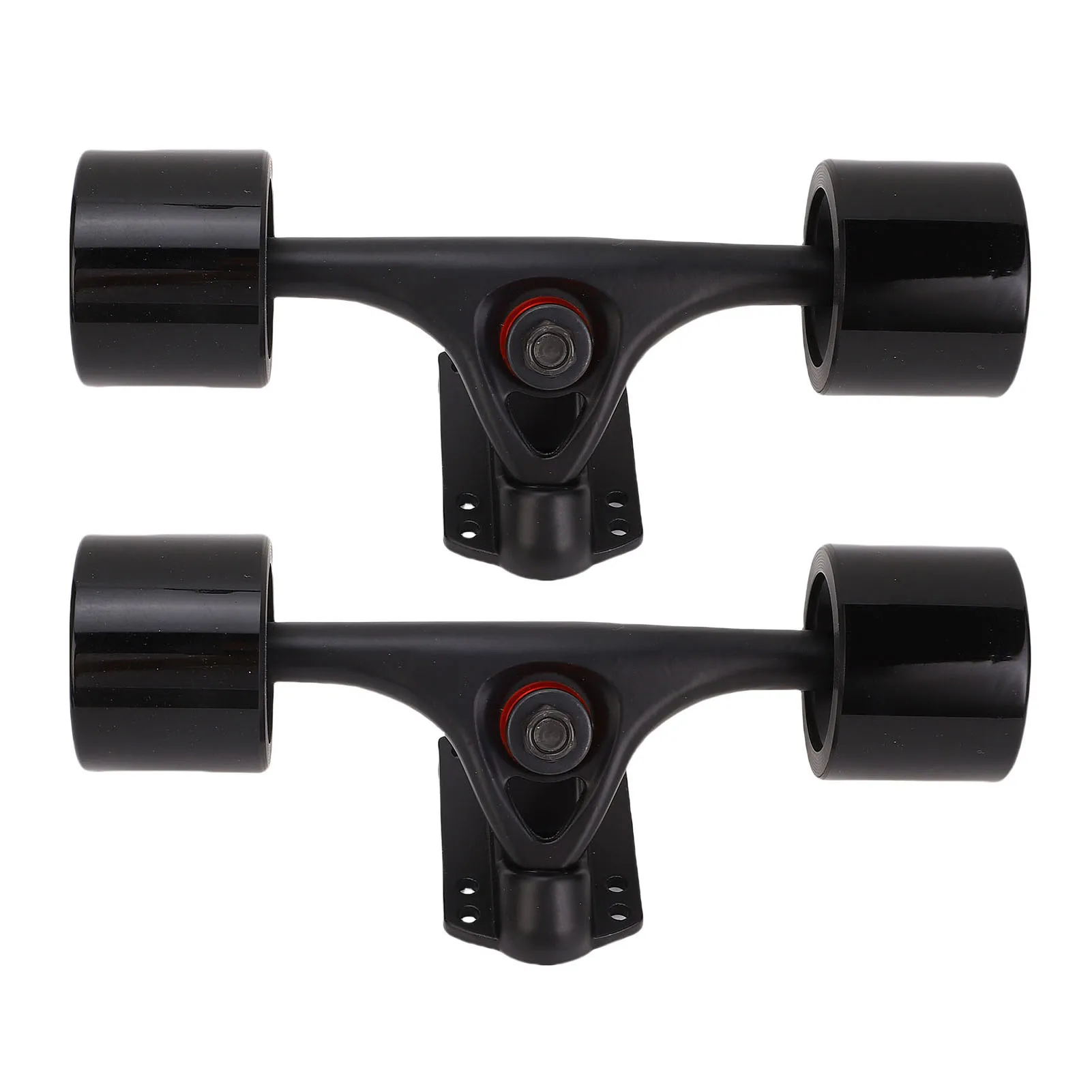 7 Inch Skateboard Trucks with Wheels – front view