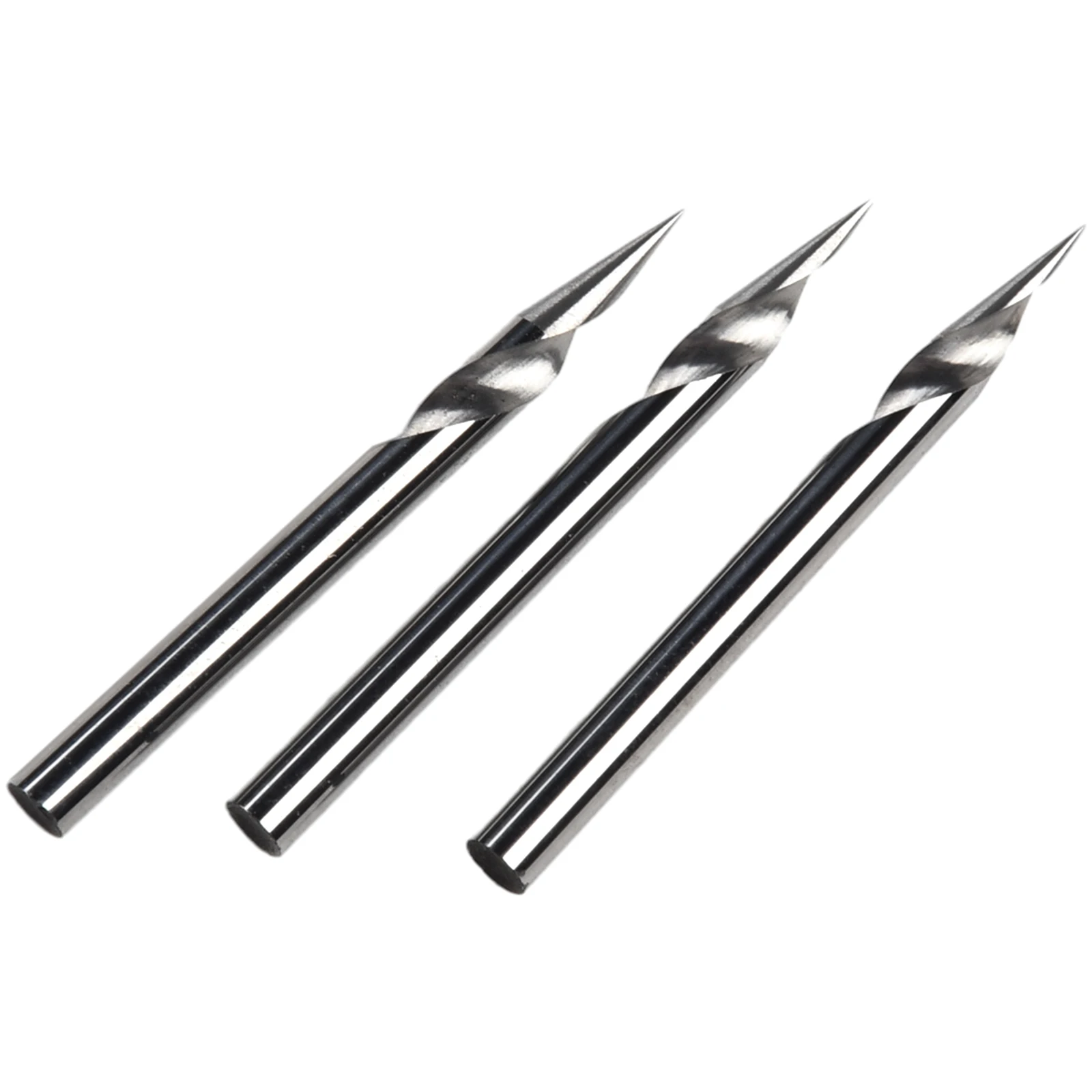 Fresa Bacchette In Metallo Duro Deg V Groove Pcs Strumento Per Incisione In Rame Fondo Piatto Illuminazione Fresatura V Scanalatura 1/8 Gambo