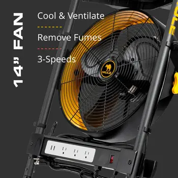 Capacity Hand Truck 5-in-1 Mobile Workshop with Integrated 3-Speed Fan and LED Light 3