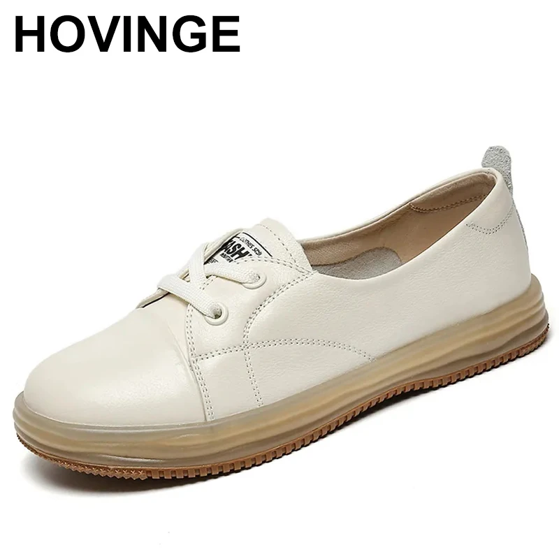 

2023 Cowhide Casual Sneakers Women Plus Size Vulcanized Shoes Genuine Leather Spring Summer Skate Shoes Ladies Sports White
